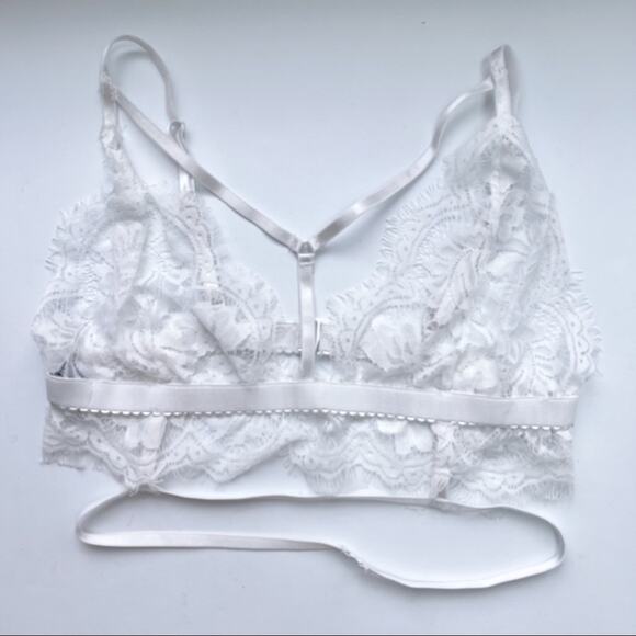 Saint Genies White Lace Cutout Bra - Picture 5 of 5
